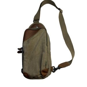TSD The Same Direction Canvas Sling Bag Crossbody Olive Military Utility Outdoor